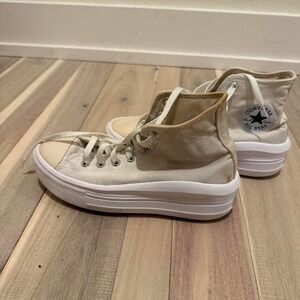 Converse Chuck Taylor All Star Lift Hi cream trainers sz9 #sneakers #lifestyle